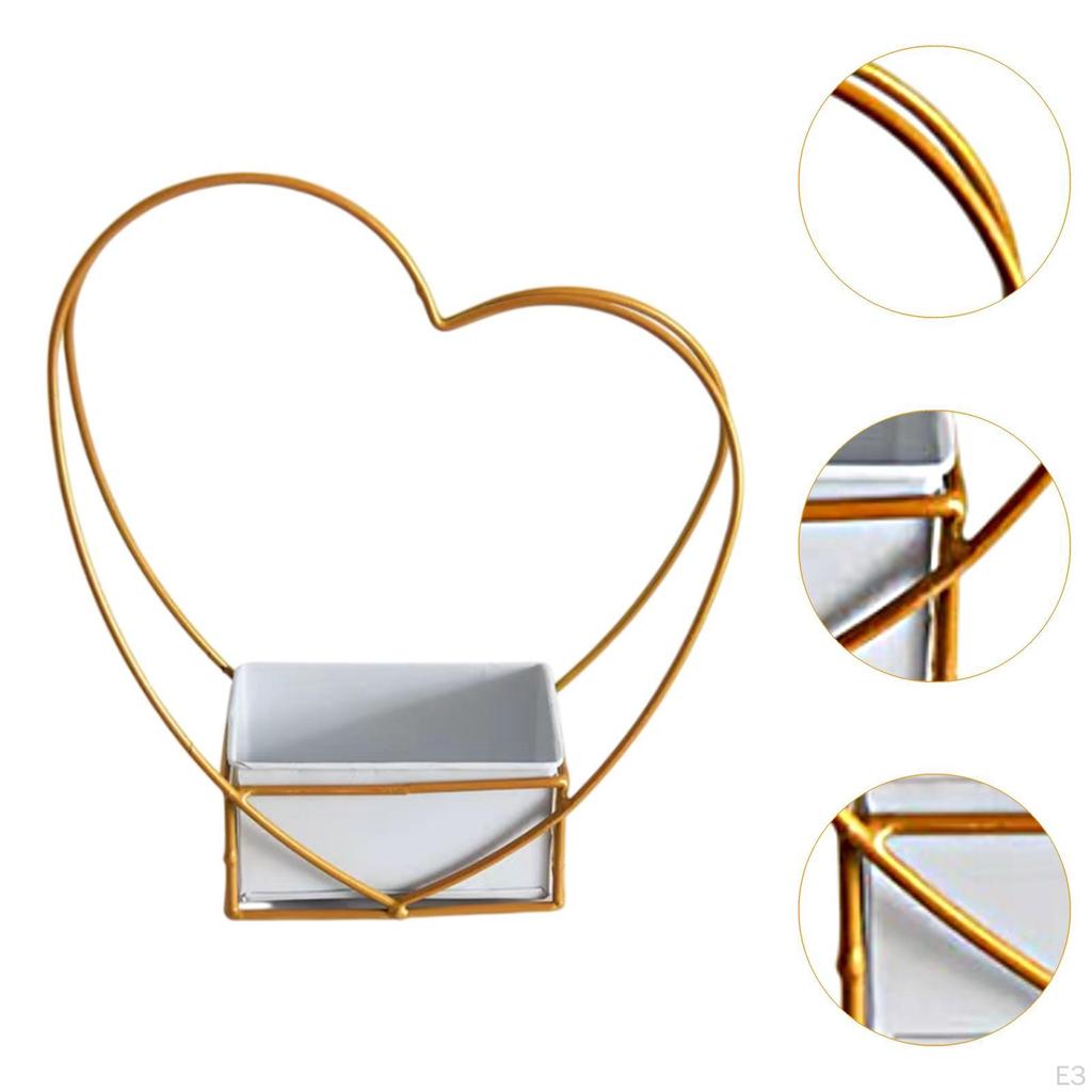 HEART FLOWER BASKET IDEAL GIFT SINGLE GEOMETRIC DESIGN for THE BALCÓN BALCON ROOM