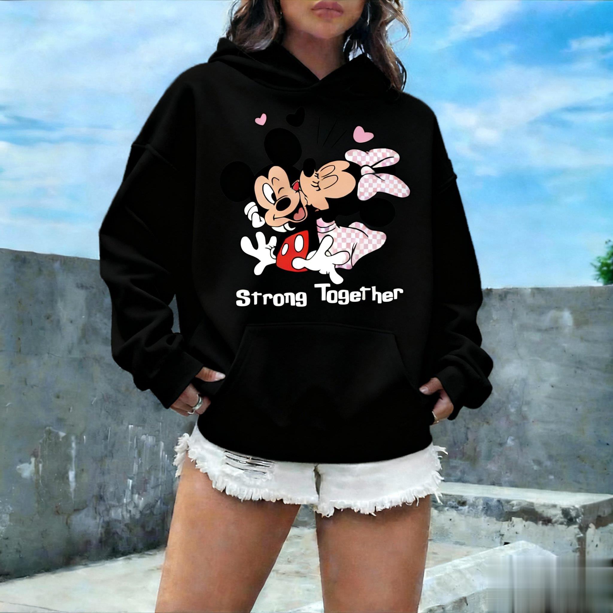 

Unisex Disney Happy Halloween Graphic Print Hoodie Women Men Cartoon Pullover Sweatshirt Streetwear Autumn Casual Fashion Trendy S