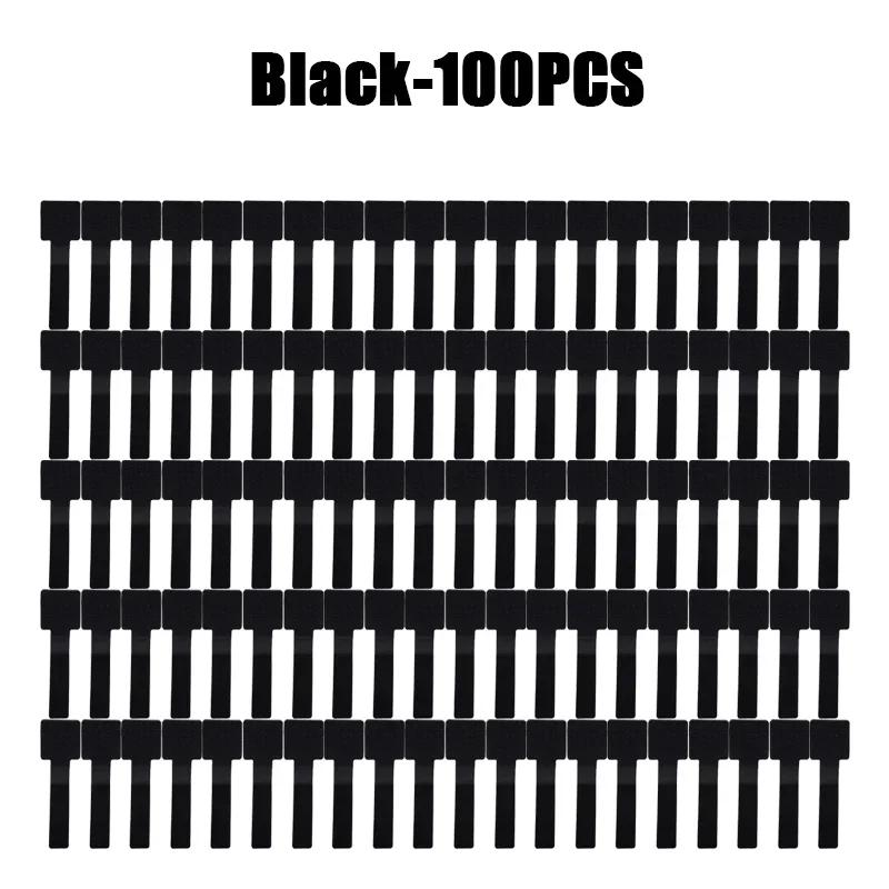 10-100Pcs Reusable Cable Tie Velcro Ties Self-Adhesive Power Cord Cable Holder Adjustable Cord Storage Desktop Organiser Manager
