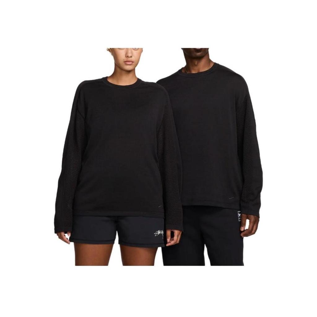 Stussy X Nike Langarm-Trikot (Asiatische Größen) Schwarz Unisex Streetwear HF3899-010