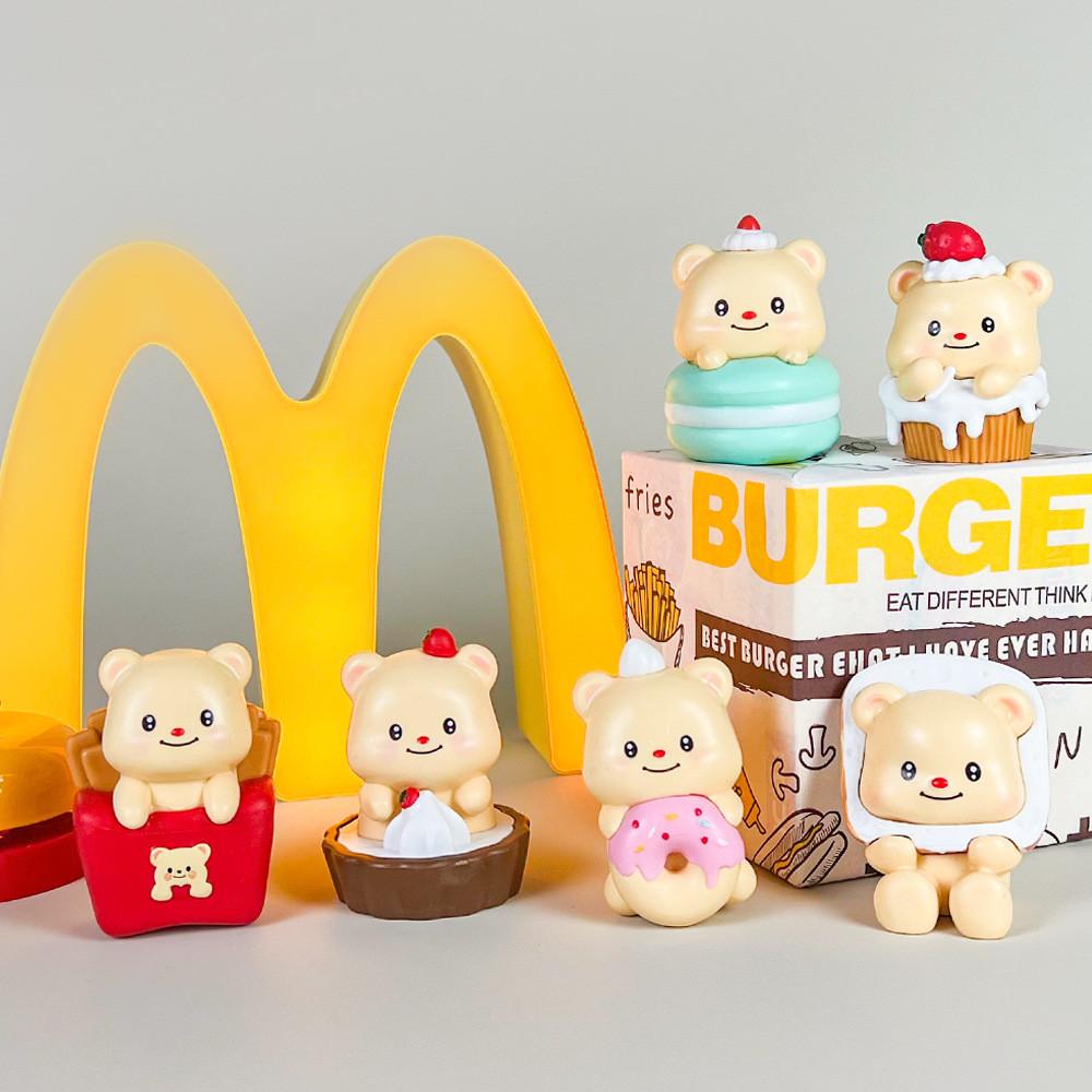 Butter Action Bear Figure Cartoon Model Toy Decoration Children Gifts Ornament