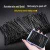 Black U-Shaped Hairpin Clip for Thick Hair - Bun Fixation Hair Accessory