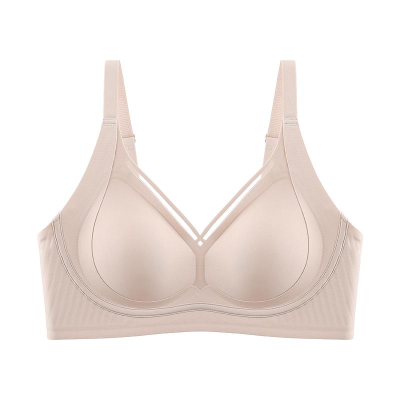 Simple and Elegant Bra with Sexy No Underwire No Scar Smooth Surface Comfortable for Women Gathering and Supporting Bra Push Up Bra