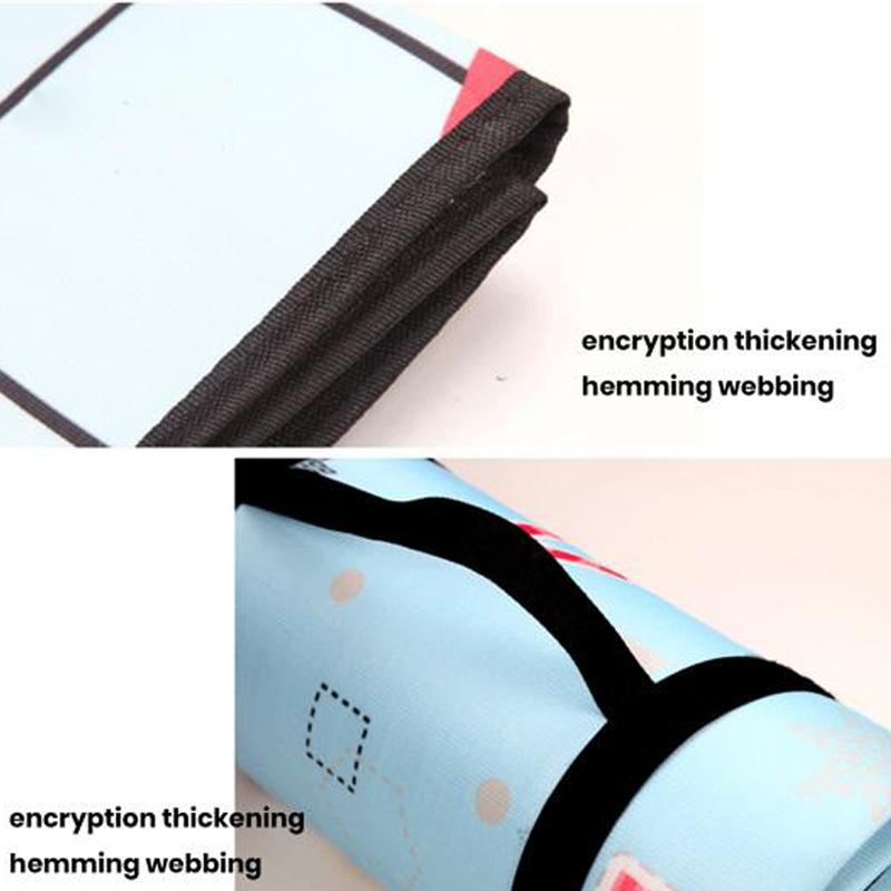 New Bohemia Retro Aluminum Film Base Foldable Picnic Blanket with Storage Rope Composite Process Camping Waterproof Damp-Proof Mat Outdoor Supplies