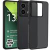 Case - E.F.CONNECTION - For Xiaomi Redmi Note 13 Pro 5G - Black Silicone - Translucent Rigid Back - Anti-Scratch