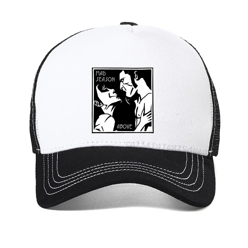 Mad Season Above Baseballkappe Musik Grunge Rock Alice In Chains Screaming Trees Herren Damen Netz Atmungsaktiv Trucker-Kappe gorras