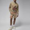Jordan Essentials Loopback Fleece Crew Sweatshirt With Alphabet Character Pattern Men Tops Khaki HF4544-247