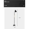 Modern Black LED Floor Lamps Creative Bedroom Reading Deco Dining Room Light Indoor Bulb Dimming White Adjustable
