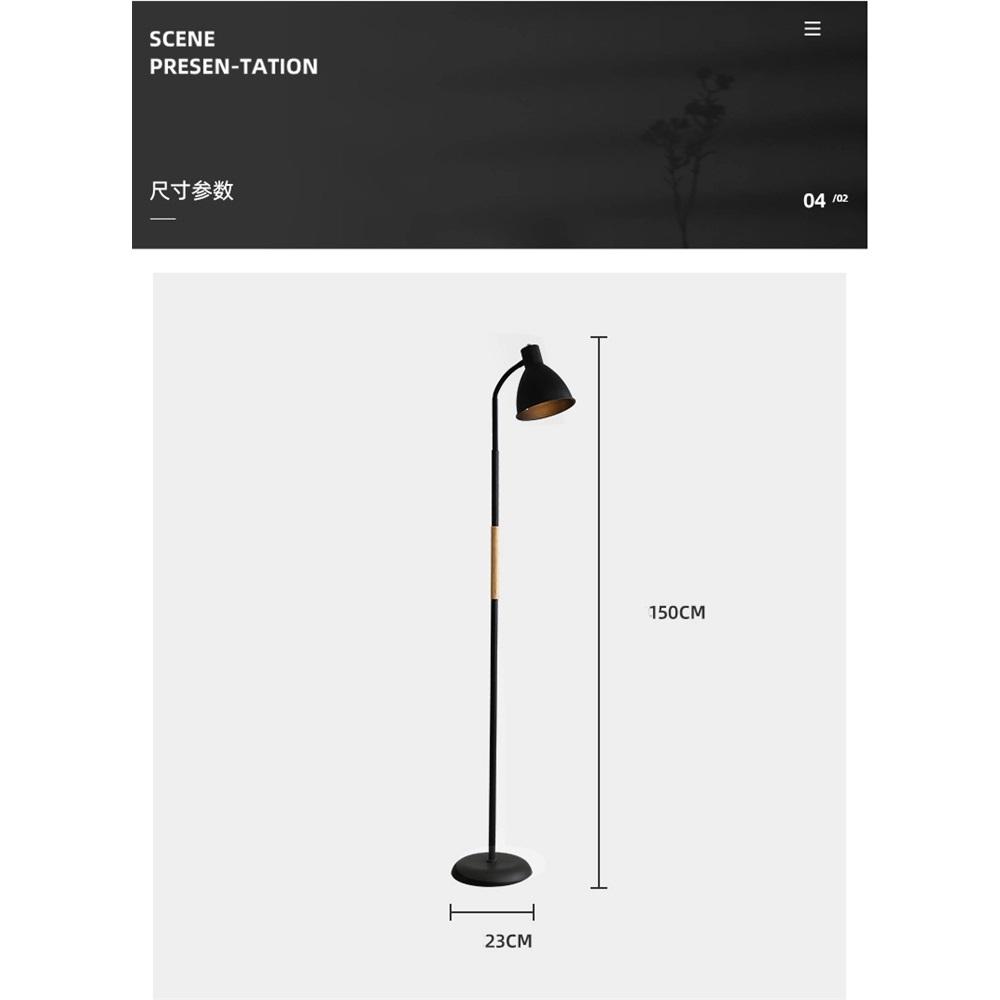 Modern Black LED Floor Lamps Creative Bedroom Reading Deco Dining Room Light Indoor Bulb Dimming White Adjustable
