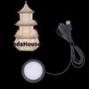 1Pcs For Bamboo Led Light Parts DIY Model Warm/White/Neutral Black USB Round Ultra-thin Light For Bambu Lab Lamp Kit Hardware