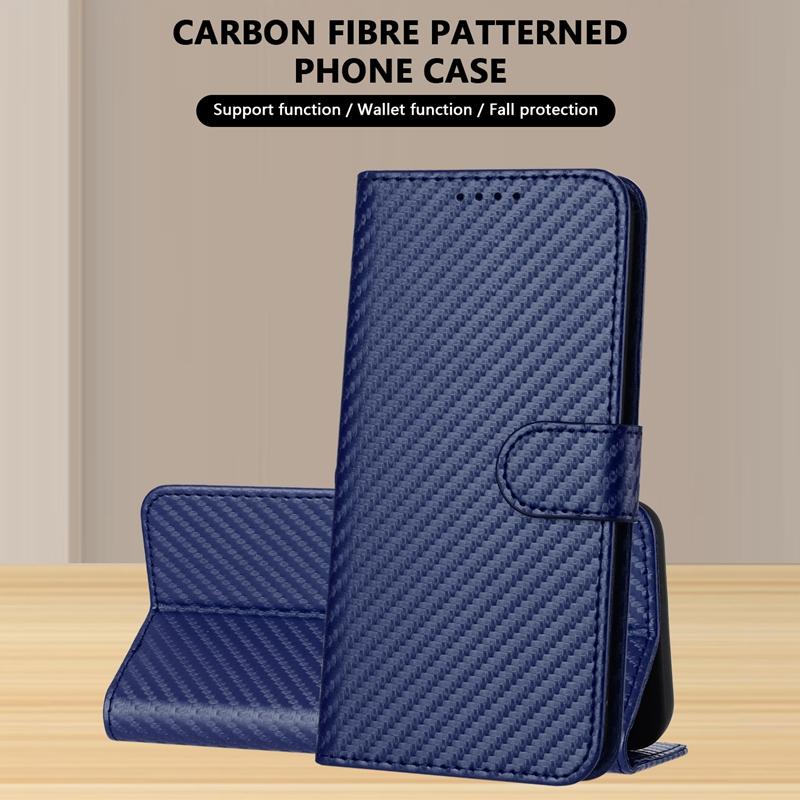 Wallet Flip Carbon Fiber Case For Samsung Galaxy S10 S9 S8 S10E Note10 Plus Note20 Ultra Note9 Note8 S7 Edge Magnetic Cover Etui
