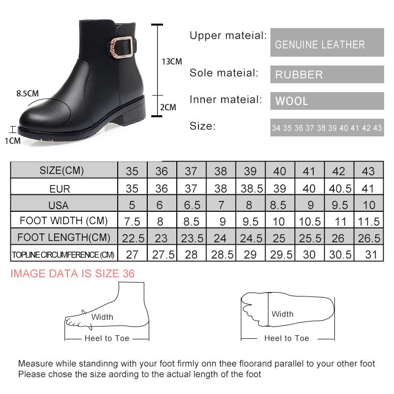 Fashion AIYUQI Ankle Boots Women 2025 New Large Size 41 42 43 Women Winter Boots Non-slip Genuine Leather Women Snow Boots