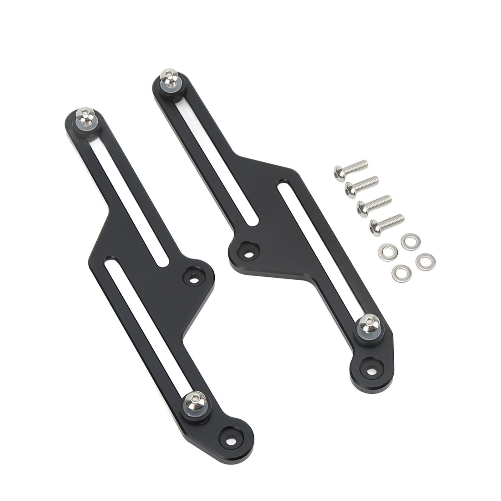 

Pair Motorcycle Adjustable Windshield Bracket Anodized Black Replacement for Tenere 700 XT700Z 2019‑2021