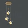 Nordic Duplex Luxury Living Room Background Wall Creative Decoration Rotating Staircase Butterfly Attic Hollow Chandelier