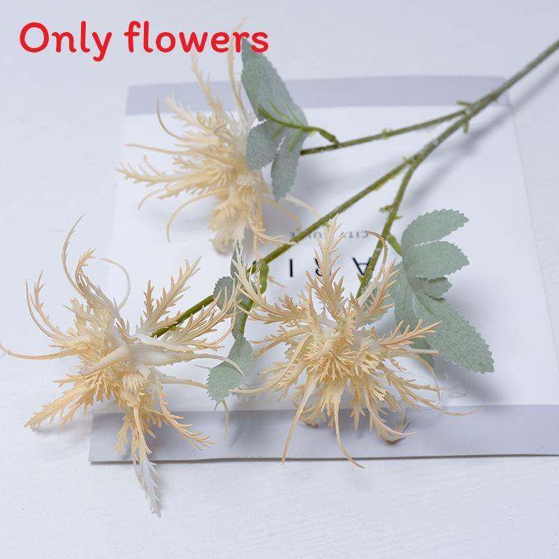 Artificial Eryngium Foetidum Plastic Flowers With Creative Craft For Event Use