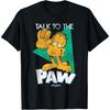 Garfield Distressed Talk To The Paw Retro Cartoon Katze T-Shirt(1)