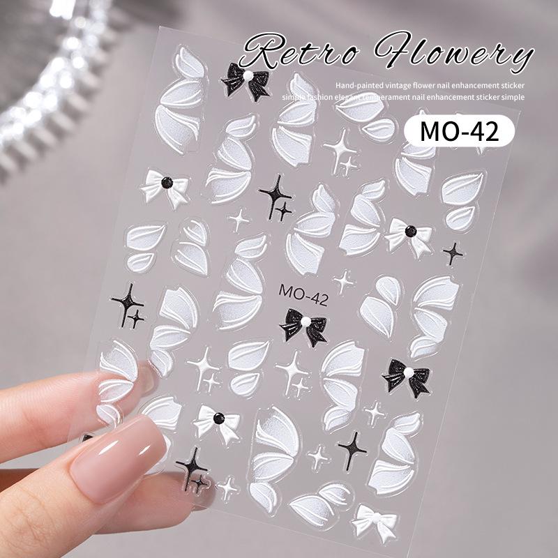Nail Art Pure Desire 3D Iridescent Butterfly Stickers - 2025 Model