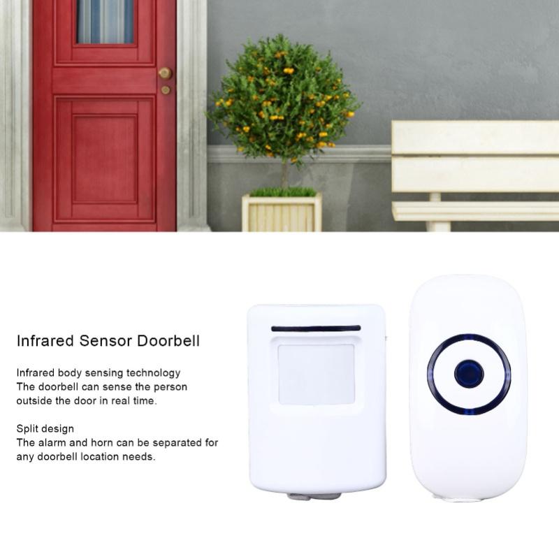 Infrared Sensor Doorbell Wireless Store Entry Doorbell With 36 Ringtones 1 Receiver