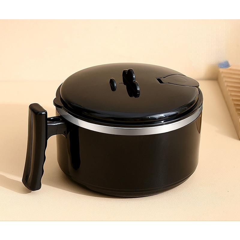 

Ланч-бокс из нержавеющей стали 304 с герметичной крышкой, большая миска для лапши быстрого приготовления, переносной ланч-бокс, многоразовая посуда