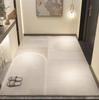 High-Grade Foldable Entrance Mat: Linen Texture Maillard Color, Dirt-Wiping, Cuttable for Living Room & Hallway