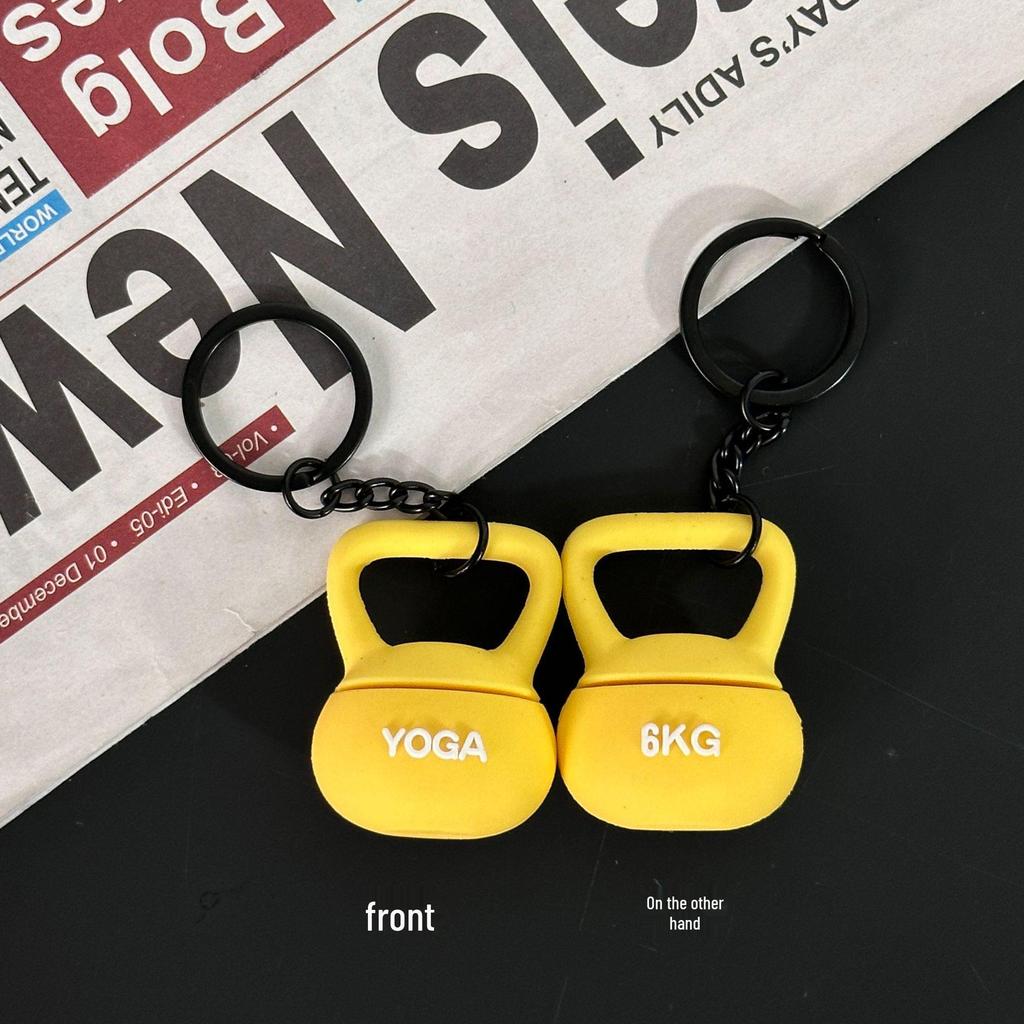 Fitness Series Gummi-Schlüsselanhänger: Hantel- & Kurzhantel-Anhänger für Geschenke