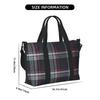 GTI Tartan Plaid Print Travel Duffel Bags Unisex Waterproof Foldable Carry on Luggage Bag Portable Lightweight Durable Handbag