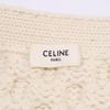 Celine [Excellent Condition/Domestic Authentic] 2A551374D Walnut Button Wool X Cashmere Cable Knit Cardigan/ Tops S whiteUsed