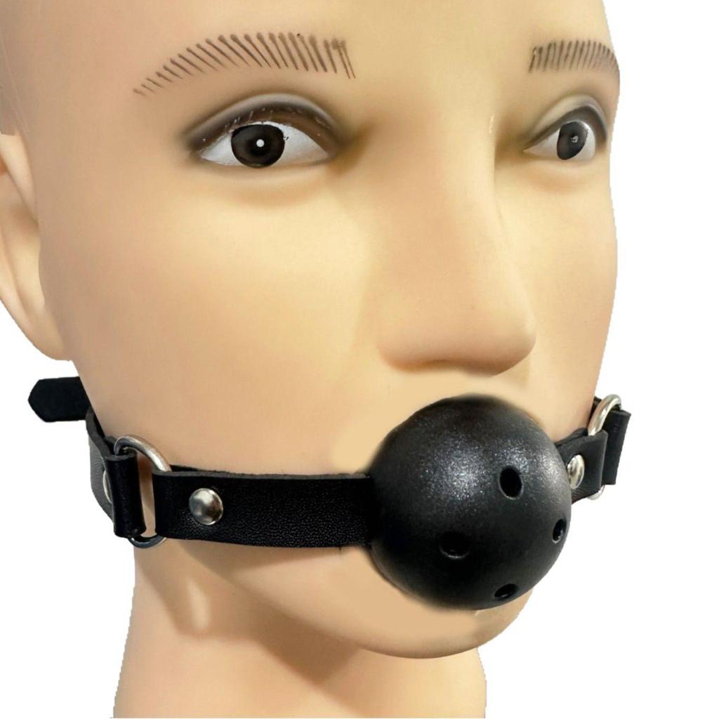 Red Ball Mesh Oral Gag for Adults – Hollow Mouth Stuffer for Men and Women