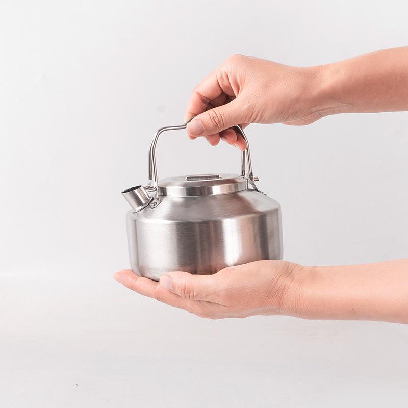 CLS 1L Ultra-Light Stainless Steel Camping Kettle – Portable Outdoor Teapot & Coffee Pot