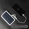 4W 5V Small Solar Panel with USB, DIY Monocrystalline Silicon Solar Cell, Waterproof Camping Power Bank
