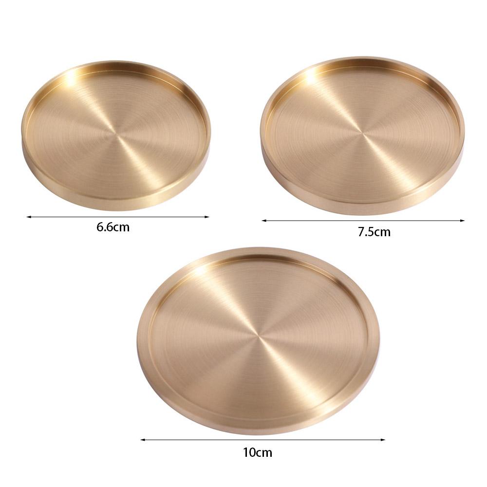 Heat Resistant Brass Coaster Metal Cup Mats Drink Coaster Cup Tray Dining Table