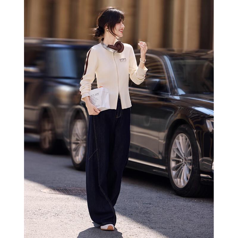 Retro Loose-Fit Washed Wide-Leg Denim Jeans