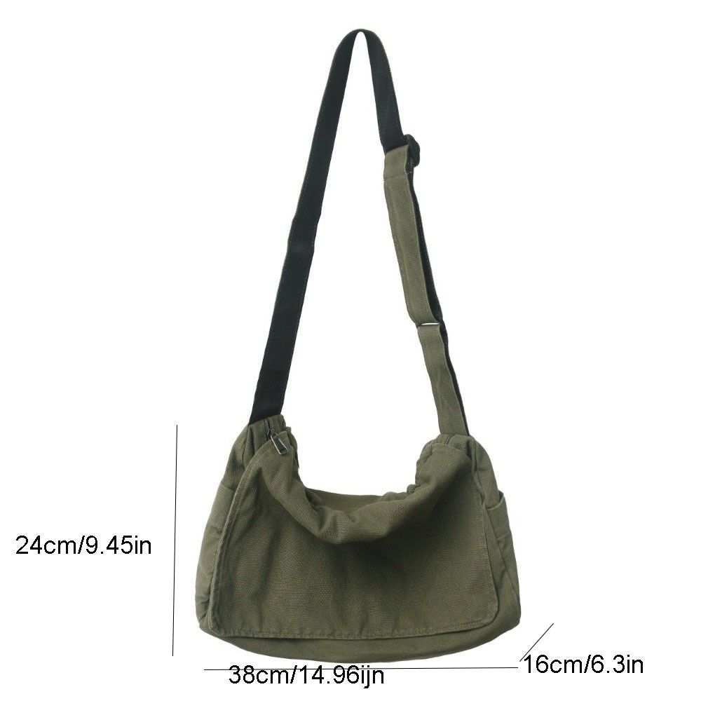 Canvas Messenger Bag Korean Style Simple Shoulder Bag Portable Nylon Crossbody Bag Sport