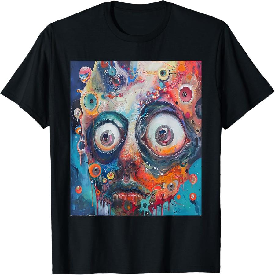 Abstract Street Graffiti Floating Eyes All Creatures Art T-Shirt XXXXXL