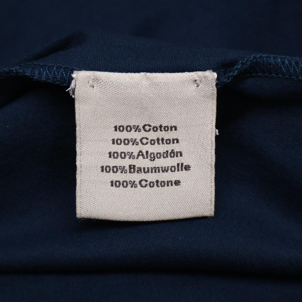 Hermes 100% Cotton Printed T-shirt Tops M NavyUsed