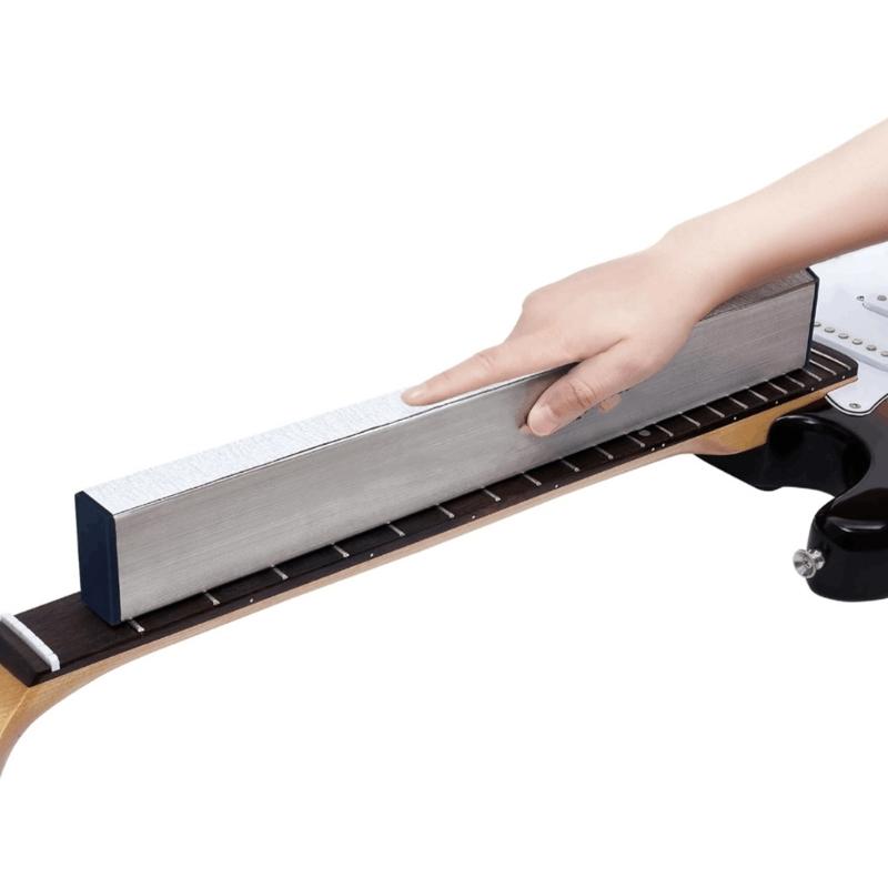Guitar Neck Leveling Bar With Sandpaper Polishing Tools Guitar Neck Fret Beam Leveling Bar 120-1000 Grit Sanding Tool