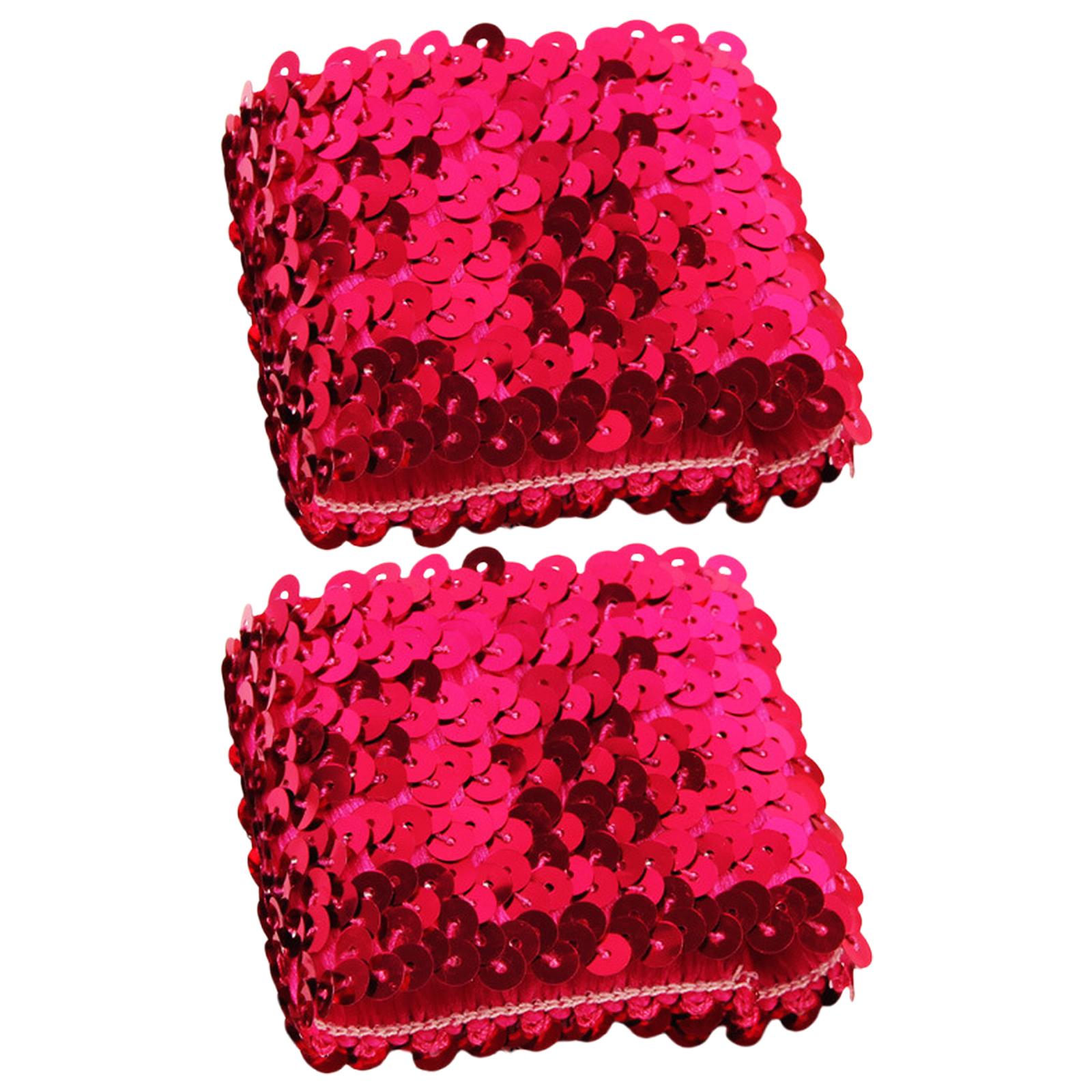 

Модные блестящие манжеты с пайетками, эластичные нарукавники для женщин и девушек, различные декоративные накладные рукава для костюмов для вечеринок горячий розовый