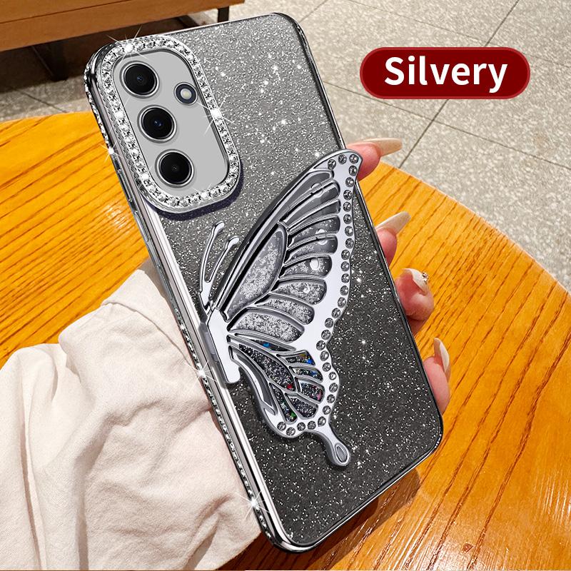 

Жидкий чехол с бриллиантовым блеском и подставкой-бабочкой для Samsung Galaxy A17 A16 A26 A36 A56 A06 A15 A25 A35 A55 A14 A24 A34 A54 5G A17 5G