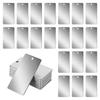 Frische leere Anhänger aus Edelstahlmetall zum Gravieren, Rechteckiges Format zum Stanzen und für DIY-Bastelarbeiten, 1x2 Zoll, Packung mit 20 Stück