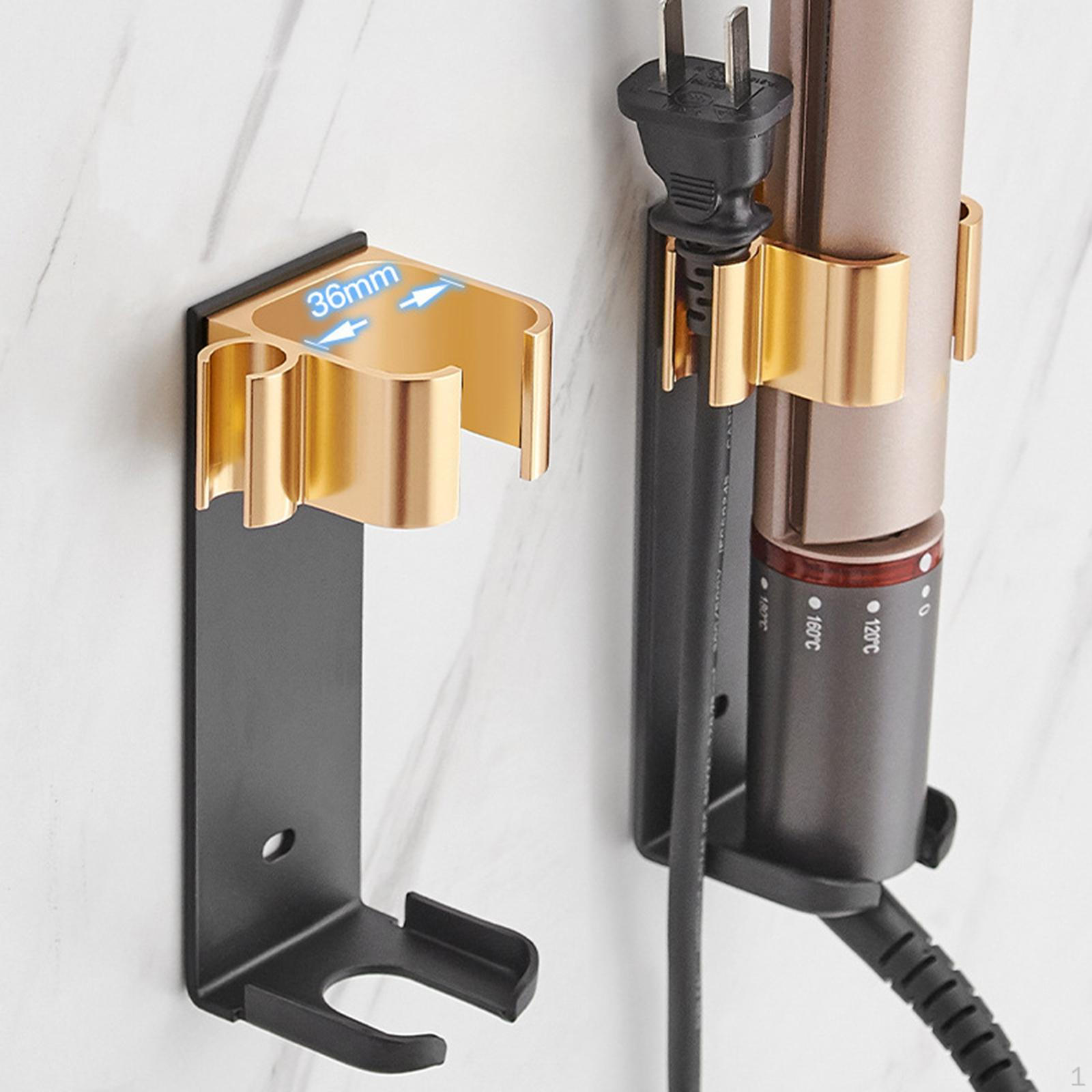 

Тримач для випрямляча волосся з алюмінієвого сплаву Стійка для інструментів Органайзер Зберігання для укладки 45mmx45mmx125mm золотистий