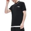 FILA FUSION Polo Shirts Men's Pitch Black Polo Collar Moderate Straight Fit T11M223101FBK