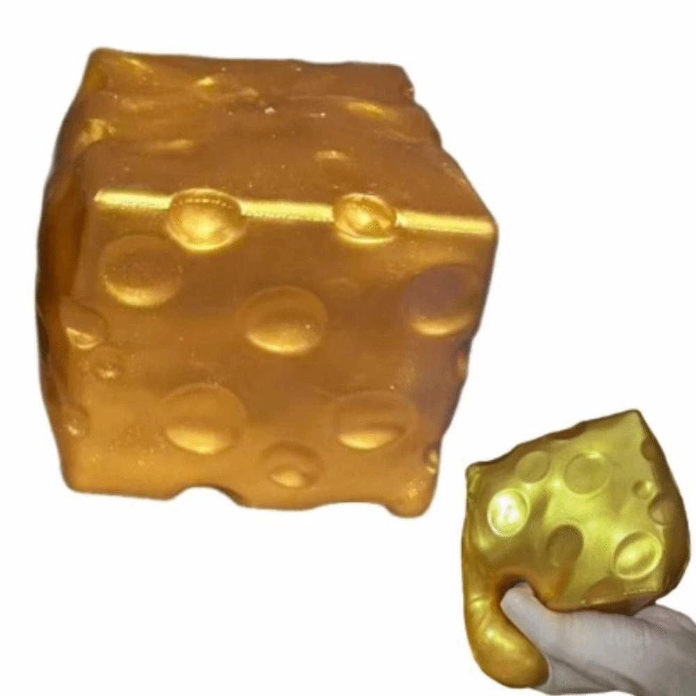 Super Soft Cheese Squeezed Cube Realistic Cheese Stress Ball  Office Desk Toy