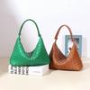 IELGY Women's Versatile Handwoven Bag, Fashionable and Simple Lunch Box Handbag, High-end Niche Shoulder Armpit Bag