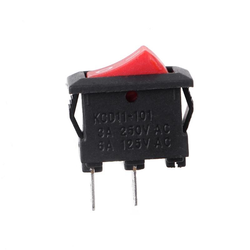 10 Pcs 2 Pin 10x15mm SPST ON/OFF Soldering Terminal Boat Rocker Switch 3A AC 250