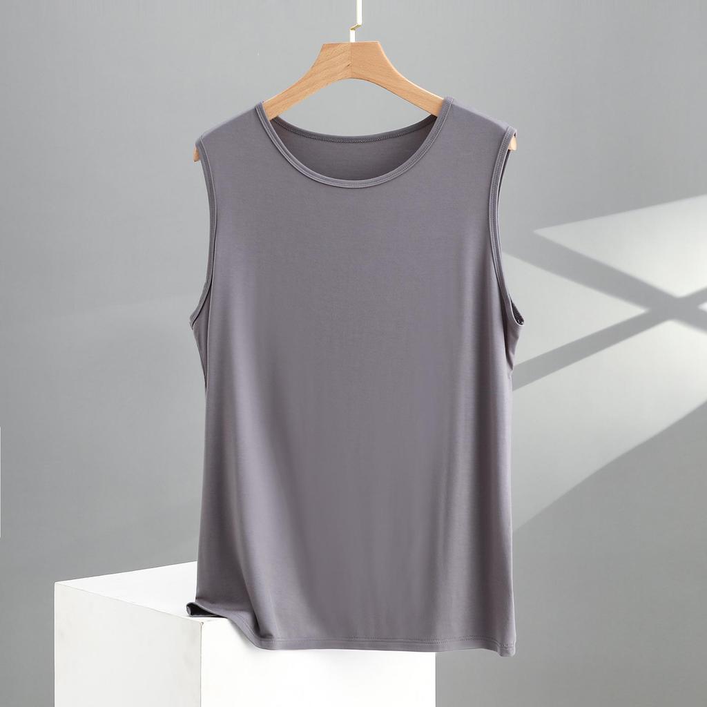 Herren Schnelltrocknendes Modal Eis-Seide Ärmelloses Tanktop für Sommer-Fitness