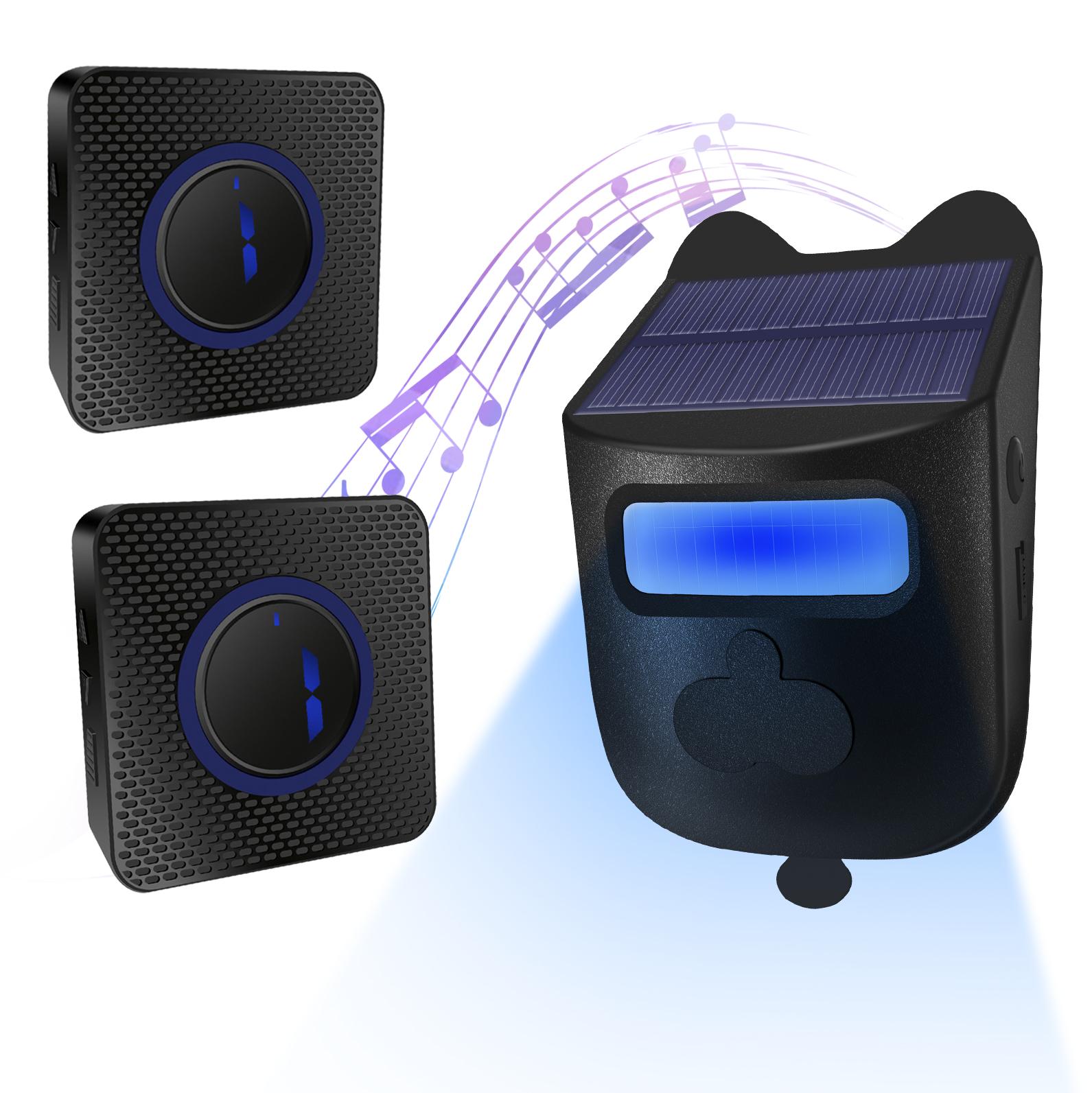 

Сонячна сигналізація під’їзної дороги 984 футів Бездротова сигналізація під’їзної дороги великого радіусу дії IP60 Стійкий до погодних умов інфрачервоний 1 Sensor and 2 Receiver US Plug чорний