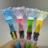Luminous Jellyfish Light-Up Pen with Real Specimen - Cute Student Stationery Featuring Piggy and Bear Designs