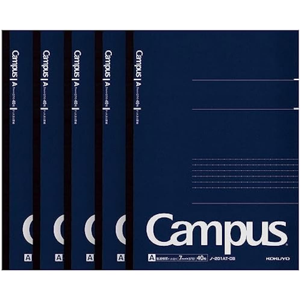 Kokuyo Campus Notebook Dot A Note 40 Sheets A4 No-201AT-DB [Set of 5 Books]