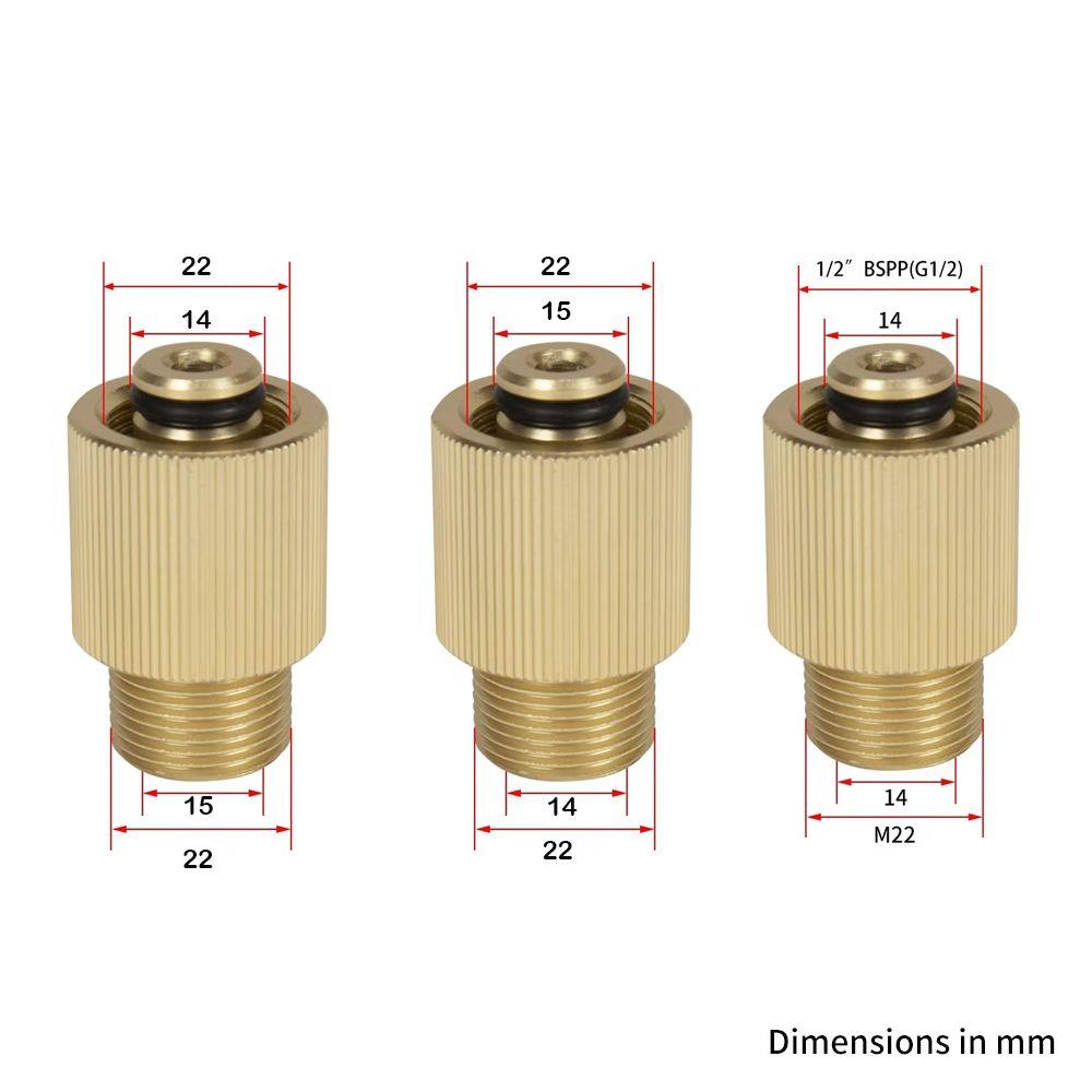 Adapter Converting 1/2"BSPP To M22 Male Car Washer Outlet Connector for STIHLE NILFISK