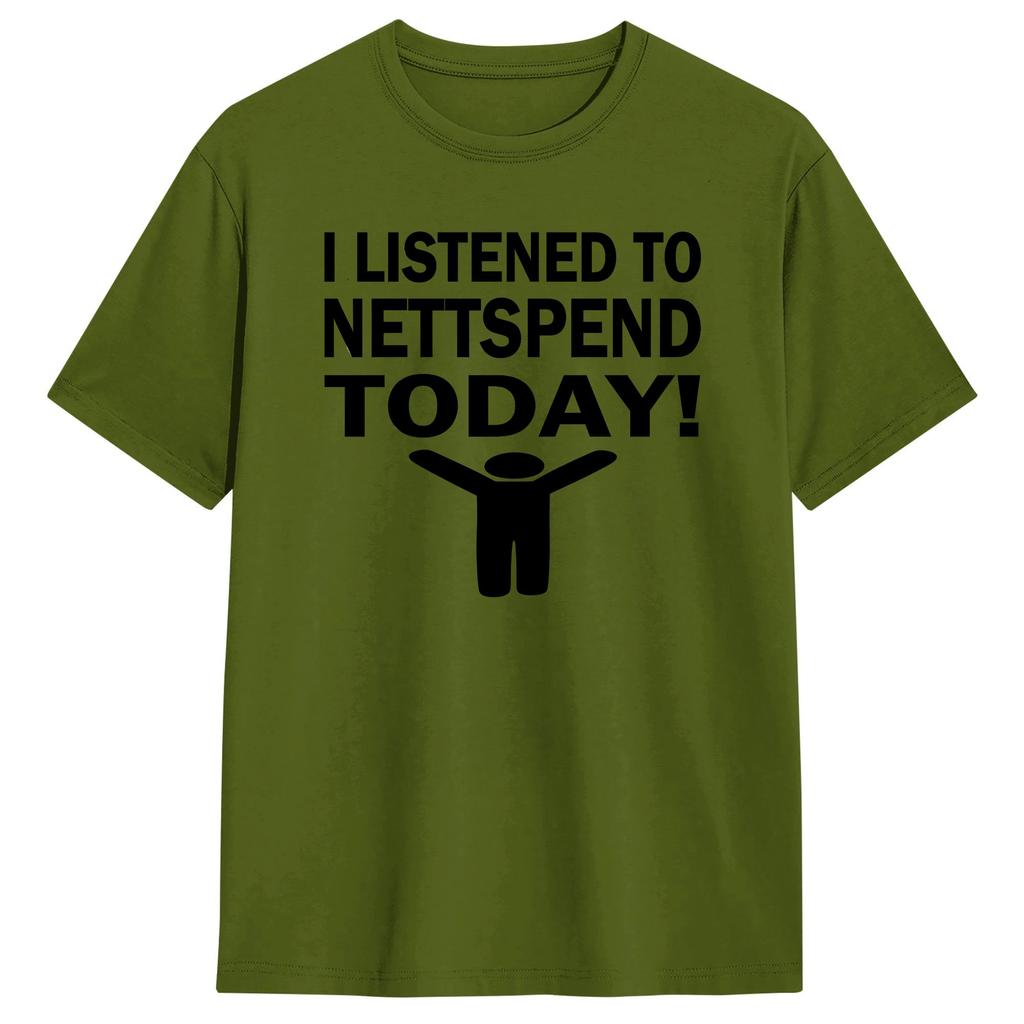 I Listened To Nettspend Today Men T Shirts Vintage Tees Short Sleeve O Neck TShirt 100 Cotton Plus Size Clothing